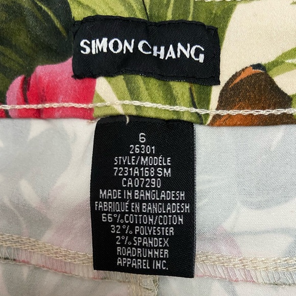 Simon Chang Tropical Print Pants - Picture 6 of 6